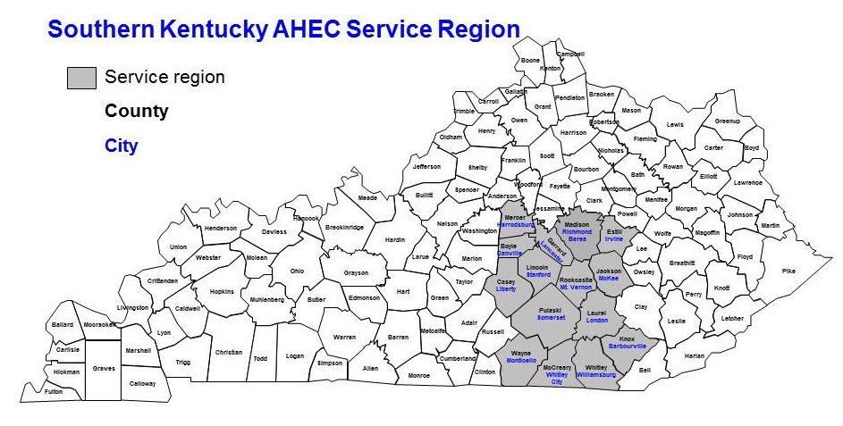 ahec map service region only